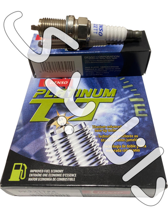 شمع دنسو PK22TT دو سر سوزن پلاتینیومی آچار 16 پایه کوتاه اصلی ژاپن مناسب موتور EF7 پژو 206 و پژو 405 و پراید 2گانه سوز و رنو ال90 ، ساندرو استپ وی و اتومبیلهای چینی توروبوشارژ (شمع 2 دوگانه سوز) (قیمت به ازای یک عدد شمع)