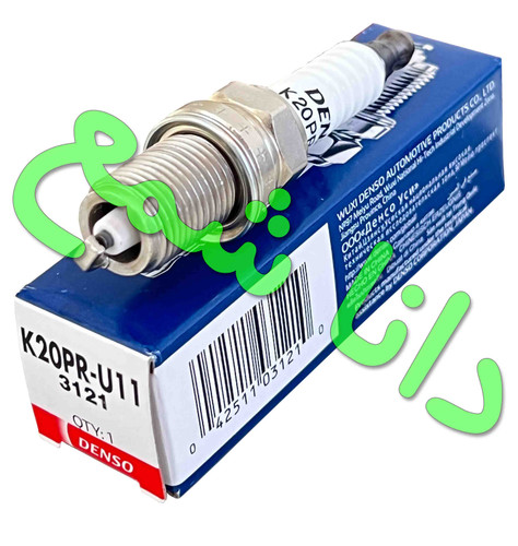 شمع دنسو K20PR-U11 نیکلی با شیار U شکل آچار 16 پایه کوتاه اصلی مناسب پراید بنزینی- کوییک و پژو 405 موتورXU7 رنو ال90 و  وانت مزدا و وانت پادرا پلاس(قیمت به ازای یک عدد شمع)