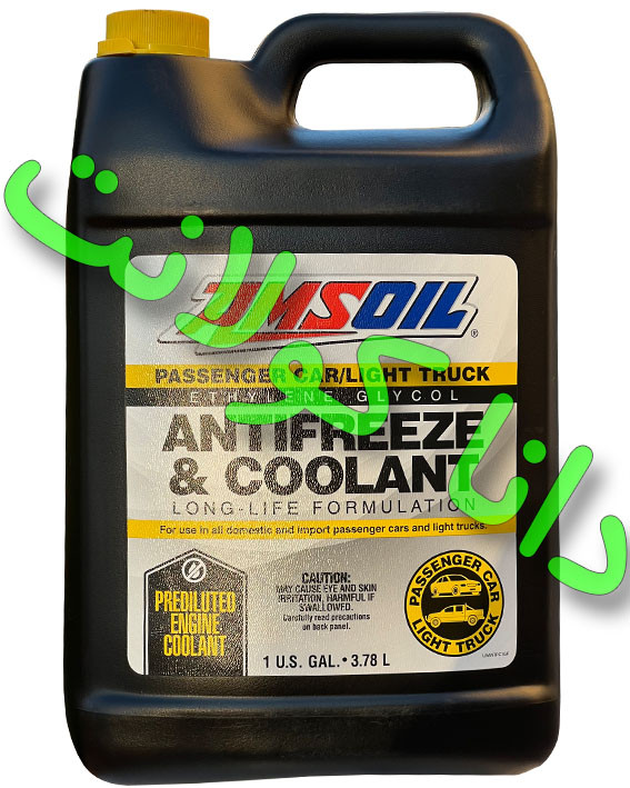 کولانت زرد رنگ امزویل AMSOIL(امس اویل) 50 درصد مناسب کلیه ماشینهای سواری و کامیون سبک