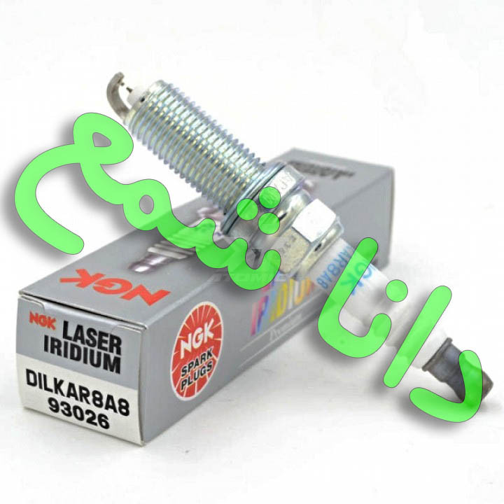 شمع انجیکا نیتِرا یورو 93026 NGK ایریدیوم لیزر 2 سر سوزنی مدل DILKAR8A8 مناسب نیسان GTR ,ام جی NGK 93026 DILKAR8A8 SPARK PLUGGS