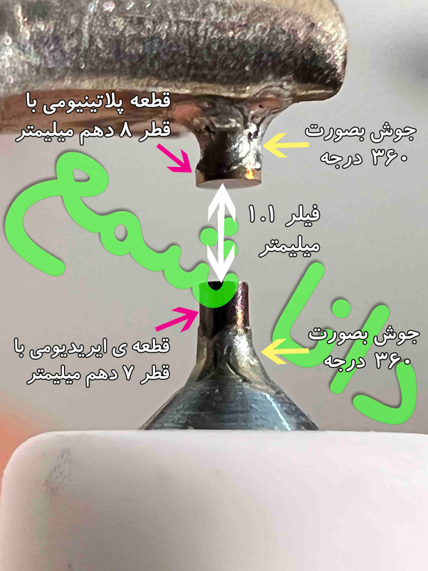 شمع دنسو دو سر سوزنی مدل FK20HR11 آچار16 پایه بلند اصلی ژاپن مناسب رنو سافرن 6 سیلندر- تویوتا لندکروز (قیمت به ازای یک عدد شمع)(معادل DILFR6D11 NGK)Denso FK20HR11 Spark Plug 3426