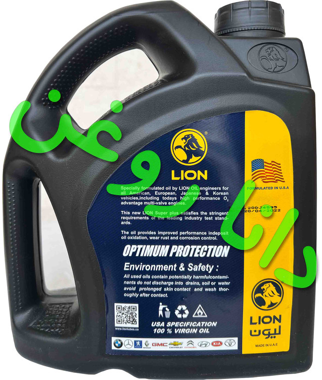 روغن موتور (4 لیتری) فول سنتتیک بنزینی 8000 لایون گرید 10W40 با سطح کیفی API SN/CF به همراه برگه آزمایش کاکرد