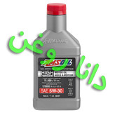 روغن موتور (1 لیتری) 100درصد فول سنتتیک اَمزویل AMSOIL (امس اویل) مدل HIGH MILEAGE گرید 5W30 با سطح کیفیAPI SP مناسب اتومبیلهایی با کارکرد بیش از 75 هزار مایل (120 هزار کیلومتر)همراه با آنالیز آزمایشگاهی