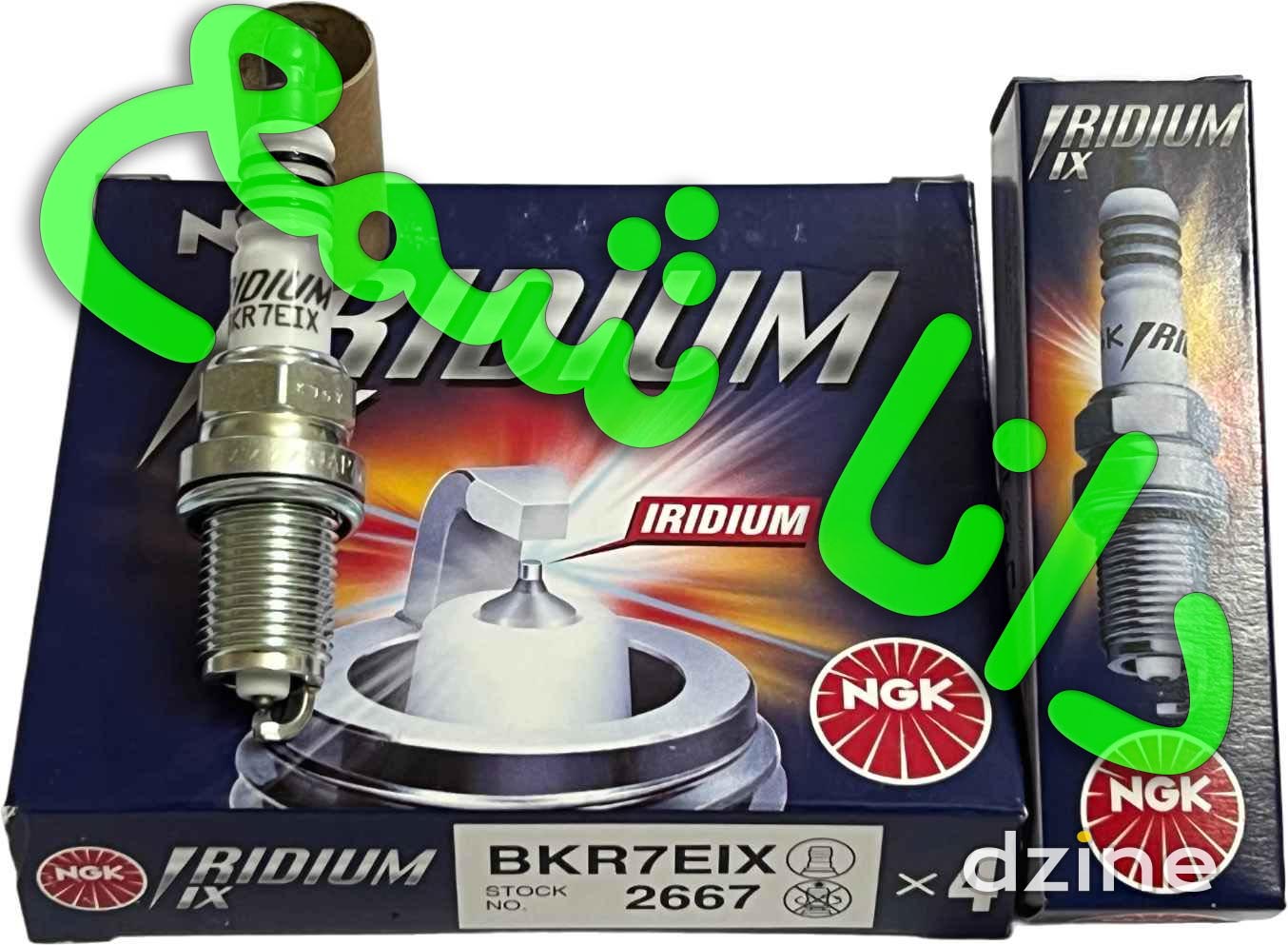 شمع انجیکا نیتِرا پایه کوتاه سوزنی ایریدیوم IX مدل NGK BKR7EIX 2667 مناسب اتومبیلهای دنا توربو اتومات - شاهین-ریرا